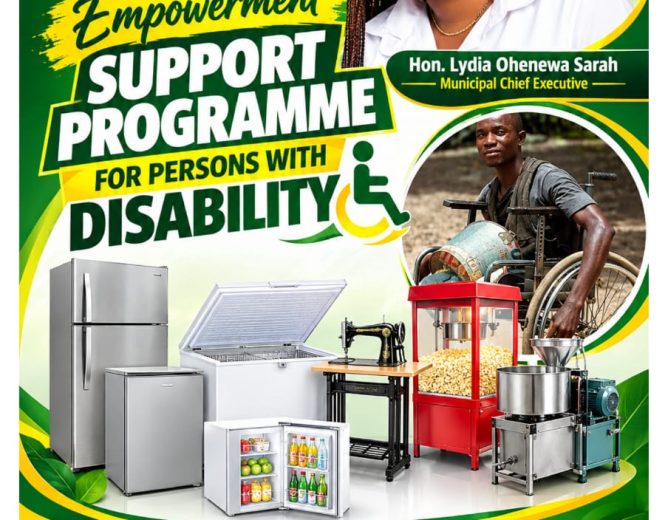Suhum Municipal Assembly is organising empowerment support programme for Persons with Disability (PWD))